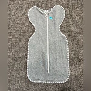 Love to Dream Gray Swaddle with White Accents